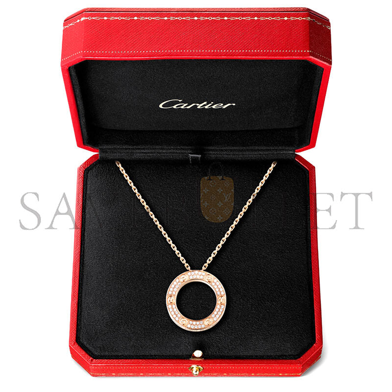 CARTIER LOVE NECKLACE, PAVED B7224527